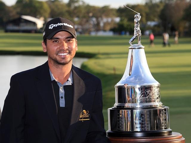 A happy Jason Day with the Arnold Palmer Invitational trophy